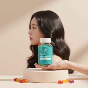Caramelle Gommose Multivitaminiche per Adulti con Biotina, Vitamina C ed E, Etichetta Privata, per la Crescita dei Capelli - Product Image 1