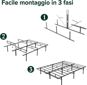 Soggiorno moderno <span class=keywords><strong>letto</strong></span> 80X190 Cm-36 cm di altezza con ripostiglio sotto il <span class=keywords><strong>letto</strong></span>-piattaforma in metallo <span class=keywords><strong>letto</strong></span>-nero - Product Image 5
