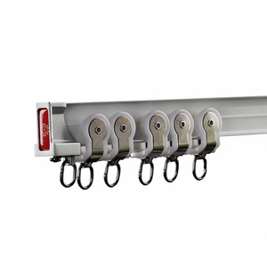 Échantillon gratuit Rail de rideau incurvé flexible moderne sur mesure Longueur personnalisée Rail de rideau d'angle en aluminium Accessoires de rails de rideau - Product Image 6