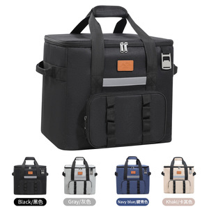 Sac isotherme de grande capacité, étanche, pour garder la température, pour pique-nique en plein air, sac à déjeuner pour camping, bleu marine - Product Image 5