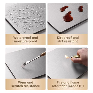 แผ่นไม้ระแนงลายก้างปลา WPC ขนาด2440*1220มม. แผ่นไม้กันเสียงแผ่นผนังสีน้ำตาลเข้มและสีเทาดีไซน์สำนักงาน - Product Image 5