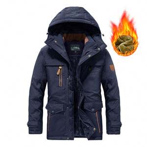 เสื้อแจ็คเก็ตดาวน์แบบกำหนดเอง เสื้อโค้ทกันหนาวไซส์ใหญ่ เสื้อโค้ทขนเป็ดสีขาวสำหรับผู้ชาย เสื้อแจ็คเก็ตพัฟเฟอร์โอเวอร์ไซส์สำหรับฤดูหนาว สไตล์สตรีทแวร์ - Product Image 3