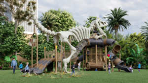 Khủng long công viên chủ đề trẻ em sân chơi ngoài trời sinh thái thân thiện và được làm từ công viên giải trí tự nhiên bằng Nhựa nặng - Product Image 3