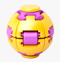 HelixCore Divertido Spinner de Dedo Giratorio con Rayas, Bola Antiestrés Sensorial de Plástico Portátil para Fiestas
