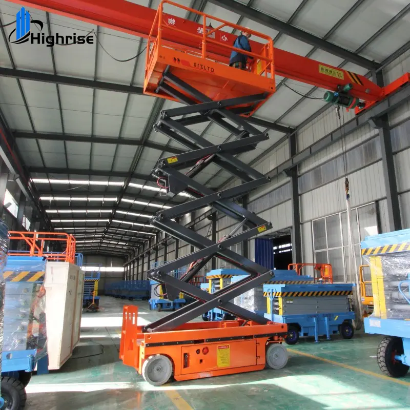 2024 New In Stock CE Certified Hydraulic Lifting Platforms / Electric Scissor Lifts Highrise Brand