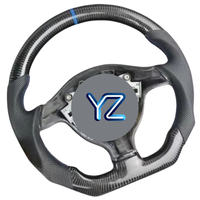 Volant de voiture sport à fond plat en cuir et fibre de carbone YZ pour Volkswagen Bora MK4 Golf 4 Jetta 4, pièces de mise à niveau de l'intérieur de la voiture