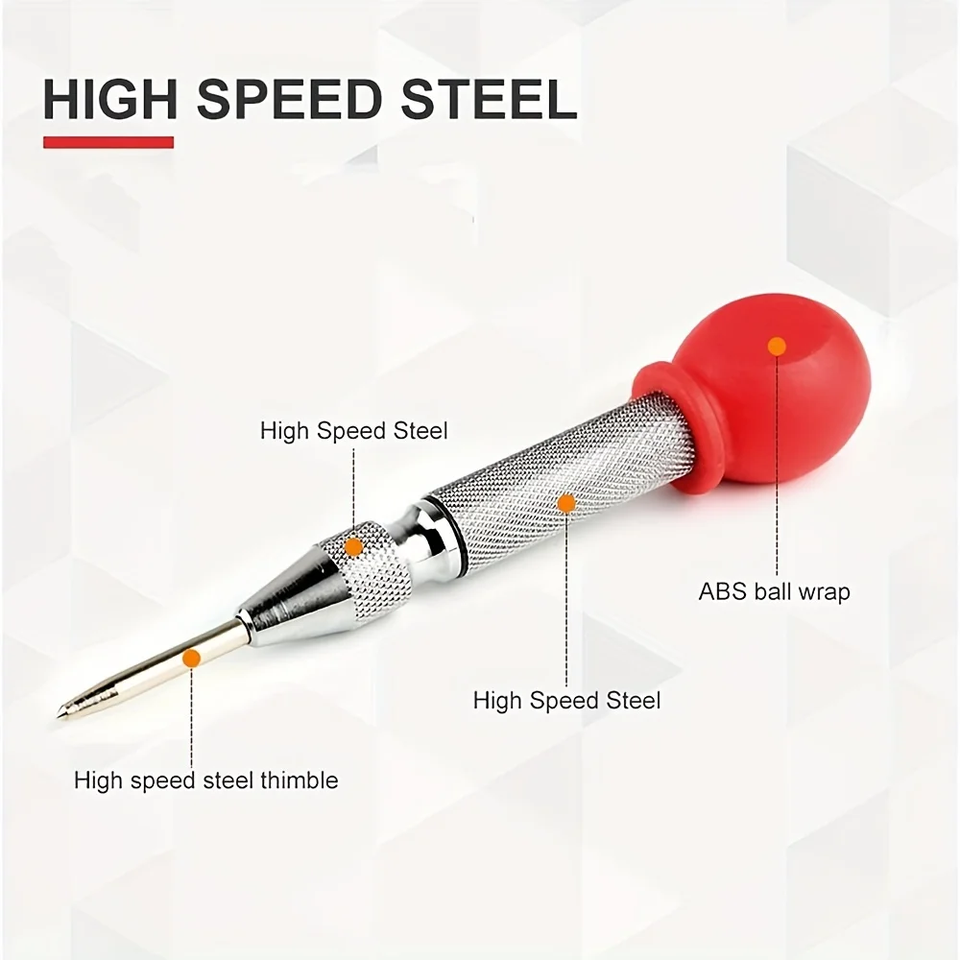 Manual Center Punch Durable Industrial & DIY Grade Steel Spring Loaded ...