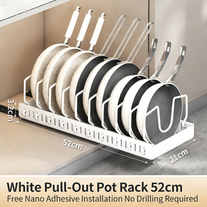 Estantes Extraíbles de Metal para Cajones, Unidad Ciega para Divisores de Estantes Deslizantes, Organizador Deslizante para Armarios de Cocina - Product Image 2