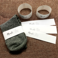 Personnalisé en gros imprimé LOGO chaussettes étiquette étiquette volante manchon ruban de papier emballage de carte papier kraft épais scellage de taille