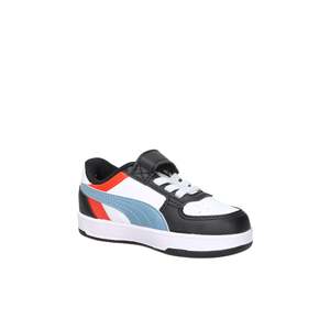 Sneakers Puma per Bambini Bianche e Nere con Chiusura in Velcro Stile Basket - Product Image 6