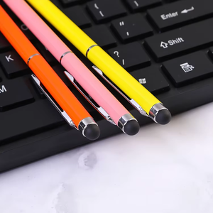 Stylo bille violet avec pointe tactile pour écrans tactiles, idéal pour le bureau et l'école, corps en plastique, encre bleue et noire - Product Image 6