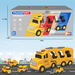 Juguete Educativo para Niños, Camión de Juguete de Plástico de Doble Capa, con Luces e Inercia, Música, para Ingeniería, Transporte, Policía, Ciudad, <span class=keywords><strong>Taxi</strong></span> - Product Image 4