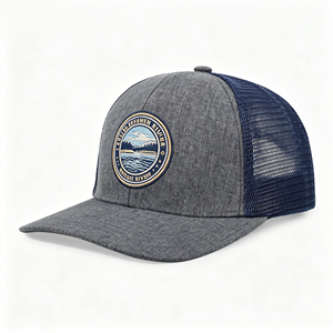 Gorra de malla tipo camionero con estampado a cuadros y diseño de girasol para cola de caballo - Product Image 2