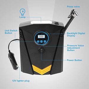 Xách tay xe máy nén khí 150PSI nhanh chóng Lạm Phát <span class=keywords><strong>12V</strong></span> DC <span class=keywords><strong>Tire</strong></span> <span class=keywords><strong>Inflator</strong></span> với ánh sáng LED <span class=keywords><strong>Low</strong></span> moq tùy chỉnh - Product Image 2