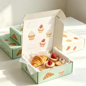 FX Wholesale Custom Food Packaging Mailer <b>Box</b> Manufacturer for Cake Dessert Pastry and <b>Sweet</b> Product Shipping - Product Image 2