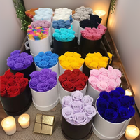 Boîte Cadeau Rose Éternelle – Fleur Préservée Faite à la Main, Style Moderne pour la Saint-Valentin, Mariage, Anniversaire, Fête des Mères, Noël