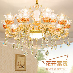 European Style Crystal Chandelier Multi Head E27 <b>LED</b> <b>Light</b> Source Round Shape Home Living Room Bedroom Ceiling <b>Light</b> - Product Image 2
