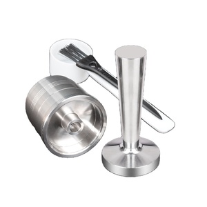3 Dosettes 1Tamper Set Capsule de café réutilisable Dosettes de café en acier inoxydable compatibles avec les machines <span class=keywords><strong>Illy</strong></span> X7/<span class=keywords><strong>illy</strong></span> Y3/<span class=keywords><strong>illy</strong></span> Y5 - Product Image 1