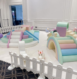 <span class=keywords><strong>Casa</strong></span> <span class=keywords><strong>de</strong></span> Brinco Inflable <span class=keywords><strong>de</strong></span> Color Rosa Pastel y Azul, Equipo <span class=keywords><strong>de</strong></span> Juego Suave para Niños Pequeños, para <span class=keywords><strong>Alquiler</strong></span> - Product Image 4