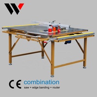 Scie à table de précision multifonction WFSEN pour la coupe du bois avec défonceuse et coupe-bordures