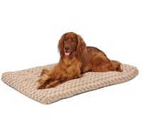 Coussin pour chien en peluche, lit pour animaux de compagnie doux et lavable avec housse amovible, lit orthopédique en mousse à mémoire de forme pour chat, coussin carré d'intérieur pour grands chiens