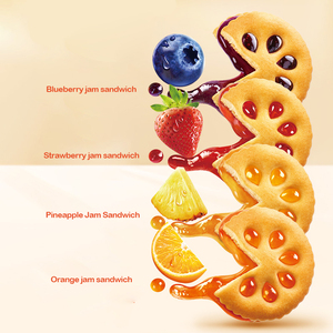 Aperitivos para niños galletas mermelada redonda rellena Fresa Galletas y galletas Mayoristas Sandwich Galleta mermelada galleta - Product Image 3