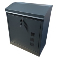 Boîte aux lettres en acier galvanisé anthracite de style européen pour les marchés britanniques et allemands