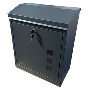 Europäischer Stil UK und Deutsche Märkte Kleiner Verzinkter Stahl Metall <span class=keywords><strong>Anthrazit</strong></span> Paket-Einwurfbriefkasten - Product Image 2