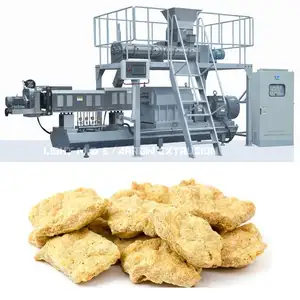 High Speed TVP Textured Vegetable Protein Soya Meat double screw Extruder