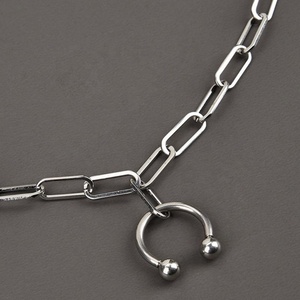 Chaînes en acier inoxydable personnalisées en gros pour femmes et hommes, colliers tendance, bijoux de corps pour anniversaires, ne se décolore jamais - Product Image 1
