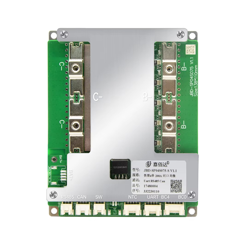 JBD Lifepo4 BMS 12V 4S 3S Smart BMS Liion 50A 100A 150A 200A BMS RS485 CAN With Series Connection For Lithium Ion Battery E-bike · image 2