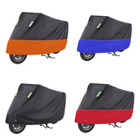 Housse de moto d'extérieur imperméable toutes saisons noire et argentée avec différentes tailles