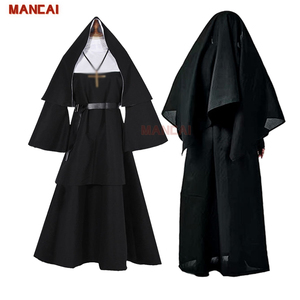 Costumes <span class=keywords><strong>de</strong></span> nonne Femme <span class=keywords><strong>Moyen</strong></span> Age Cosplay Renaissance Vintage Nun Robe Anime Halloween Party Carnaval Adulte Nun Cosplay Outfits - Product Image 1
