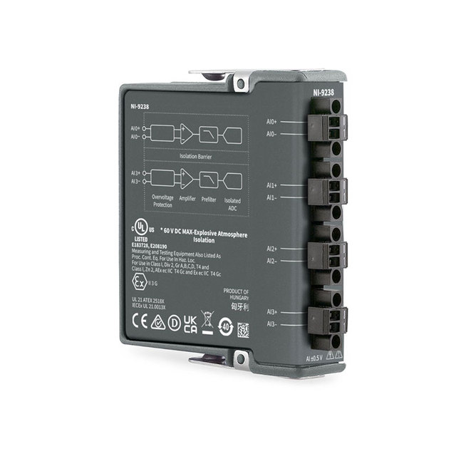 NI-9238, C Series Voltage Input Module,783311-01 50 kS/s/ch, 24-Bit, Simultaneous Input, 4-Channel C Series