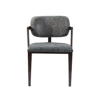 Chaise de salle à manger en bois de noyer vintage de haute qualité JP avec dossier et accoudoirs, chaise de banquet, chaise de mariage