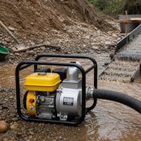 Pompe à eau à moteur essence, design léger, faible consommation d'énergie, pompe d'aspiration d'eau durable pour les travaux en extérieur