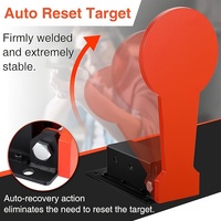 Cible de tir en acier AR500 à réinitialisation automatique, diamètre 6 po/12,8 po, cible interactive en acier pour la pratique du tir sur stand et en extérieur