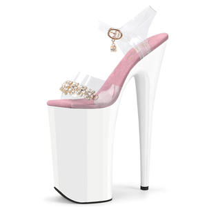 <span class=keywords><strong>Scarpe</strong></span> da Pole Dance con Tacco Alto 26cm, Punta Aperta, Strass Trasparenti, per Donna, Sexy, Fetish, per Feste in Maschera - Product Image 4