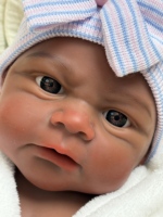 Poupées Reborn noires de 18 pouces, réalistes, afro-américaines, corps entier en silicone, accessoires de poupée bébé réaliste, jouet doux