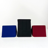 Plaque de velours rouge bleu noir vierge Plaque de certificat de velours pliable MH-J0877 de récompense