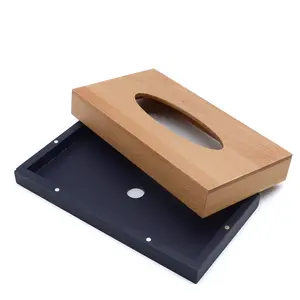 حقيبة مناديل المائدة المعلقة ذات المفصلات المصنوعة من الخشب من sanyata حسب الطلب مناسبة لمختلف المواقع