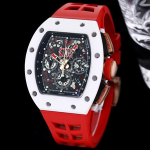 Relojes de Lujo para Hombre 011 White Demon, Caja de Cerámica y Metal, Esqueleto Tonneau, Cronógrafo Flyback, Reloj Deportivo Automático para Hombre - Product Image 2