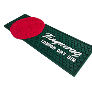 Customizable PVC <b>Silicone</b> Bar <b>Mat</b> Rubber Beer Rail <b>Mat</b> Spill Proof Drip Tray Non Slip Service Pad with Logo - Product Image 6