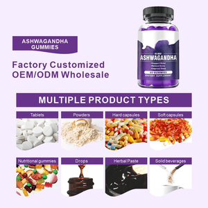 OEM/ODM Extraits naturels de plantes infusés à la vitamine D Ashwagandha Gummies pour adultes Relaxation et restauration Forme posologique Gummy - Product Image 4
