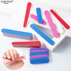 Papier de verre émeri 100/180 double face Mini <span class=keywords><strong>lime</strong></span> à ongles en <span class=keywords><strong>bois</strong></span> double face en 100 pièces emballées dans un sac OPP - Product Image 1