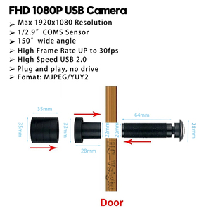 1080P HD Mini USB Camera An Ninh với 150 ° gó<span class=keywords><strong>c</strong></span> rộng 1.66mm Ống kính Fisheye <span class=keywords><strong>c</strong></span>ửa mắt lỗ bảo vệ nhà - Product Image 6
