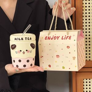 Taza de té de la leche de regalo de cumpleaños de corazón de niña de cerámica para amigos masculinos amantes niños lavavajillas microondas fiesta - Product Image 2