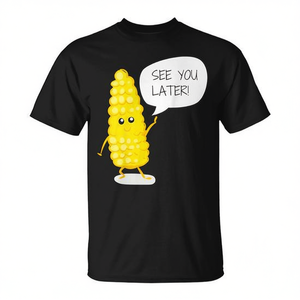 Camiseta con estampado divertido de Corn Cob See You Later, unisex para adultos - Product Image 2