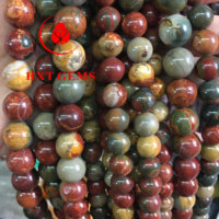 Red Creek Jasper Gemstone Perles rondes en vrac pour bijoux