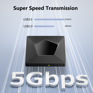 Unidad de <span class=keywords><strong>Blu</strong></span>-<span class=keywords><strong>ray</strong></span> Externa USB 3.0 y Tipo-C, Grabadora de CD/DVD y Reproductor de <span class=keywords><strong>Blu</strong></span>-<span class=keywords><strong>ray</strong></span> <span class=keywords><strong>para</strong></span> <span class=keywords><strong>PC</strong></span> - Product Image 3